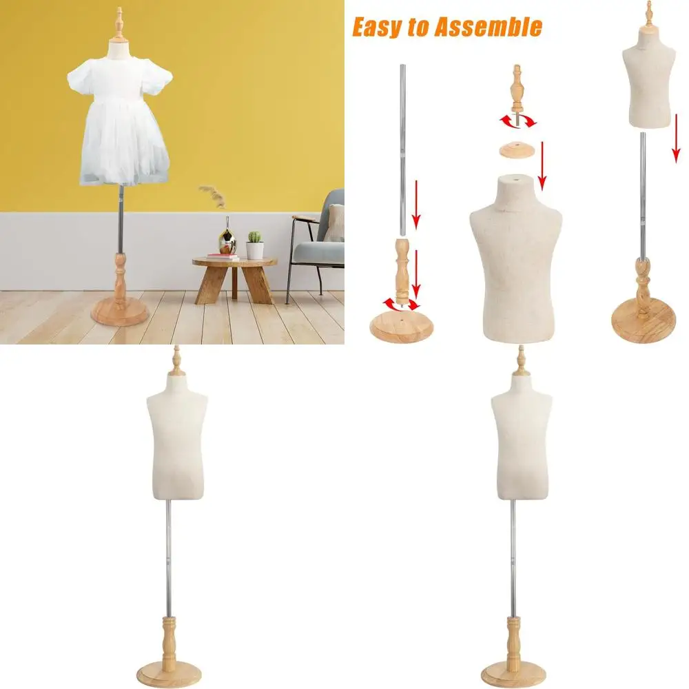 

Регулируемая деревянная подставка-манекен для детей 10-11 лет, подходит для различных стилей одежды