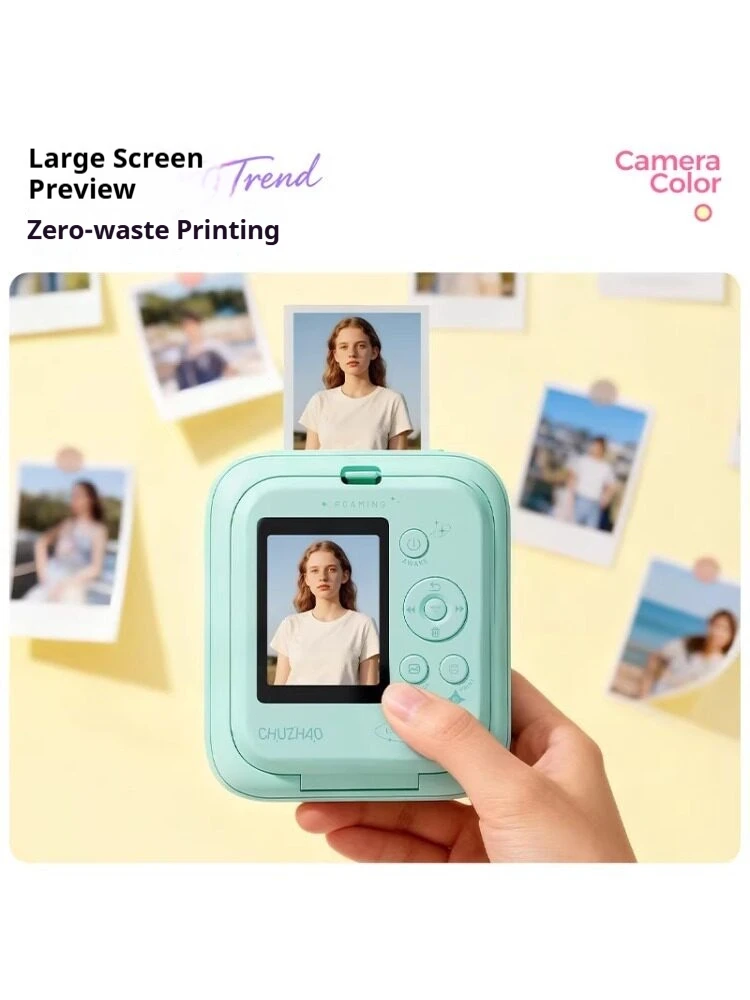 CHUZHAO X1 Instant Camera Prints Photos Directly 16GB Card Inkjet Digital Portable Small Camer Custom Girl Cameras Birthday Gift view 4