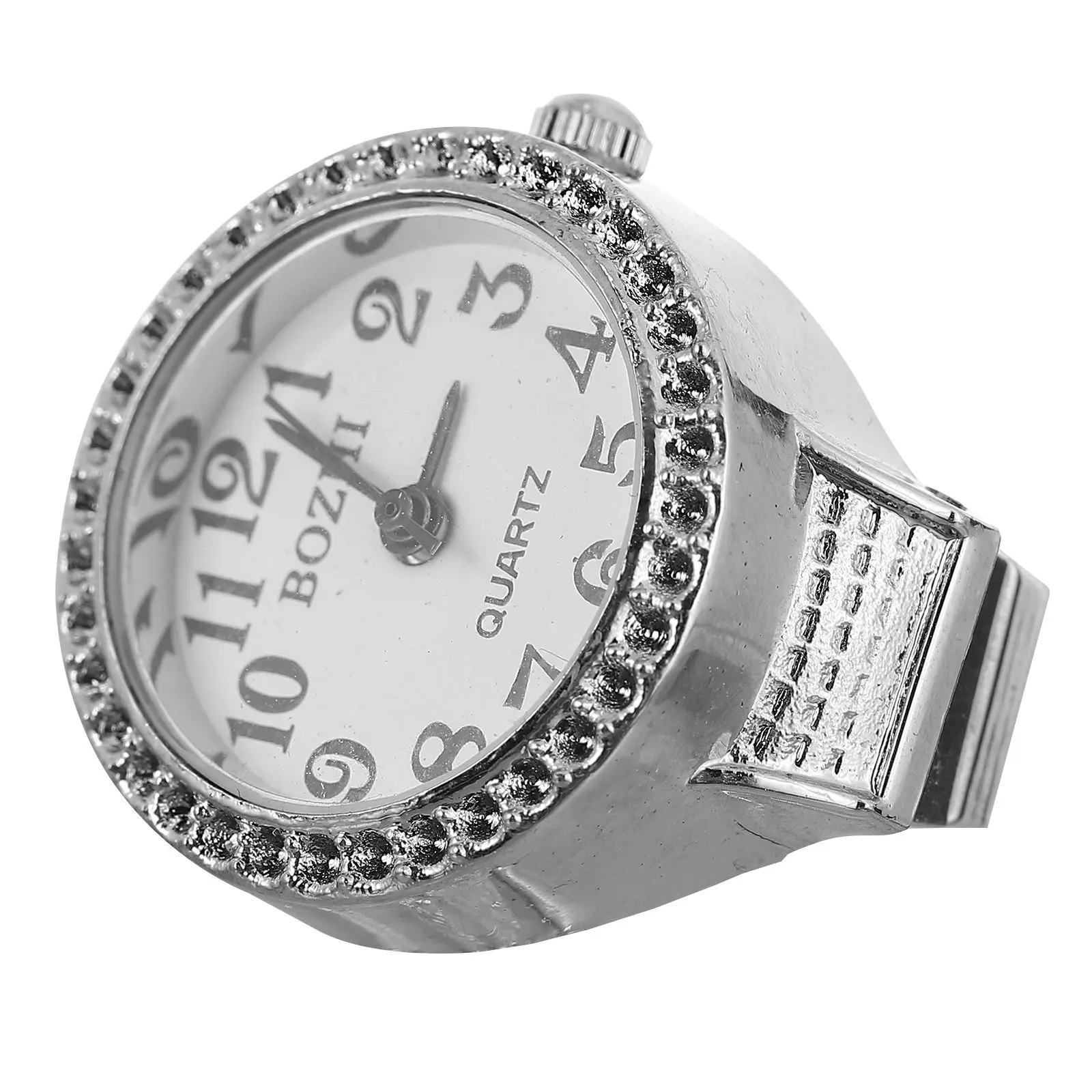 

Ring Watch Mini Quartz Round Dial Metal Ladies Gifts Women Finger Watches High Quality Vintage Decorative Practical Durable