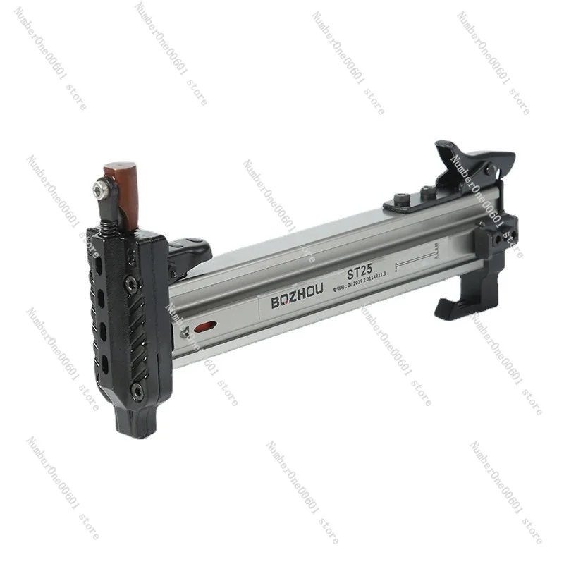 ST-25 Manual Nailer Semi-automatic Wire Slot Woodworking Decoration Steel Nail Gun Straight Nailing Tool with Support