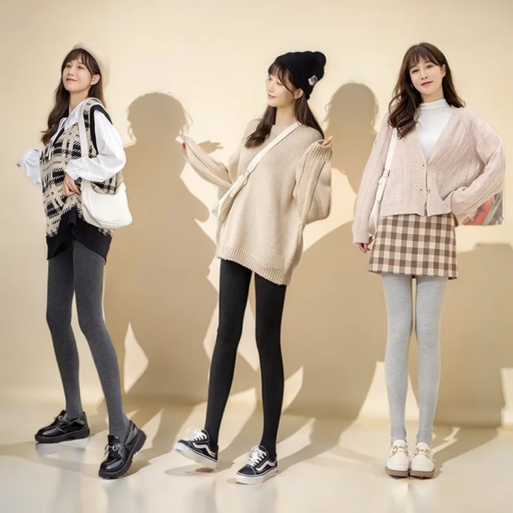 

Sports Leggings Ladies Women Tight-Fitting Cute Embroidered Lining Lifted Silky Thick-Look Look Camo No-Slip Plush Solid 2025