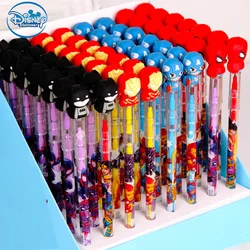 Disney Cartoon Lapiseiras para Estudantes, Silicone Tips, Escrita Suprimentos, Papelaria, Material Escolar, Crianças, 56 Pcs