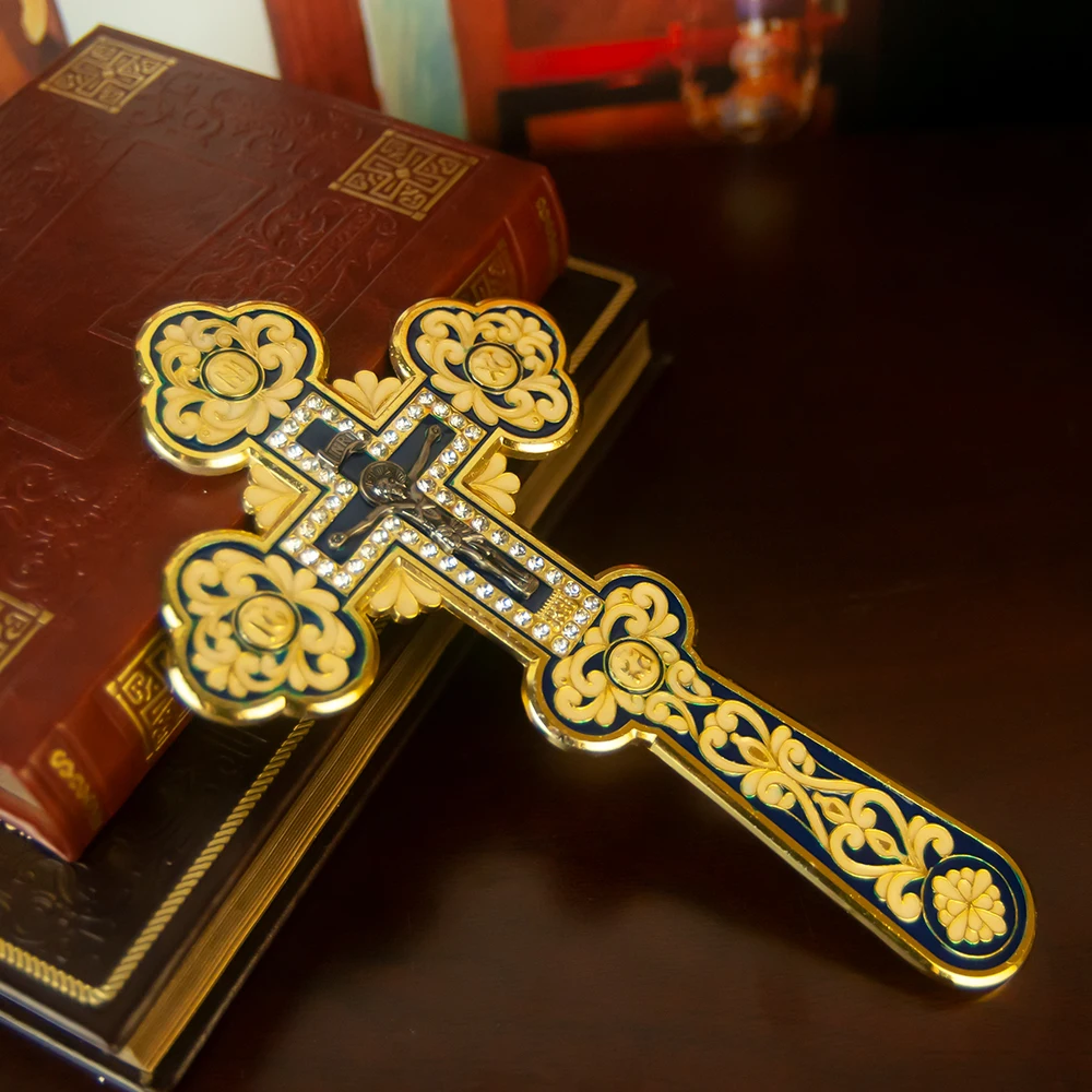 Orthodoxes griechisches Kreuz, Segenskreuz, katholische religiöse Artikel, Kirchendekoration, Brustkreuz – Detail 3