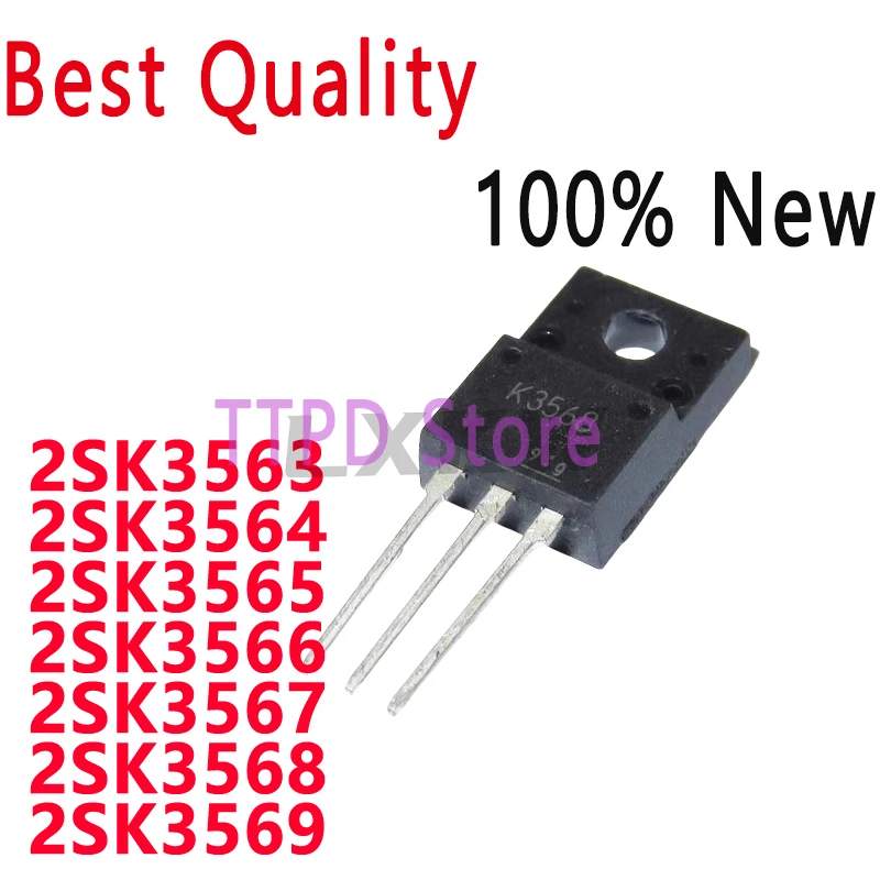 5/PCS New 2SK3563 K3563 2SK3564 K3564 2SK3565 K3565 2SK3566 K3566 2SK3567 K3567 2SK3568 K3568 2SK3569 K3569 TO-220F In Stock