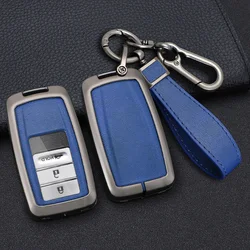 Zinc Alloy +Leather Car Key Case Cover Shell Fob For Honda Acura RLX MDX CDX TLX-L NSX RDX Holder Auto Car Keychain Accessories