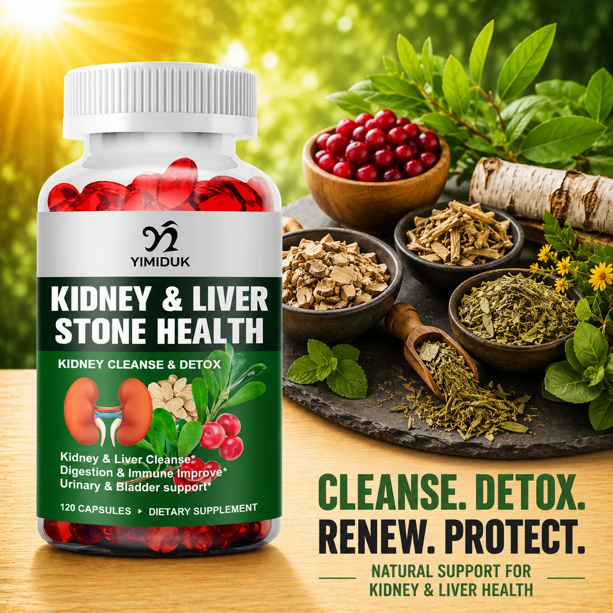 Kidney & Liver Stone Health Capsules: Detox, Dissolve Existing Stones, Prevent New Formation, Support Long-Term Digestive Health