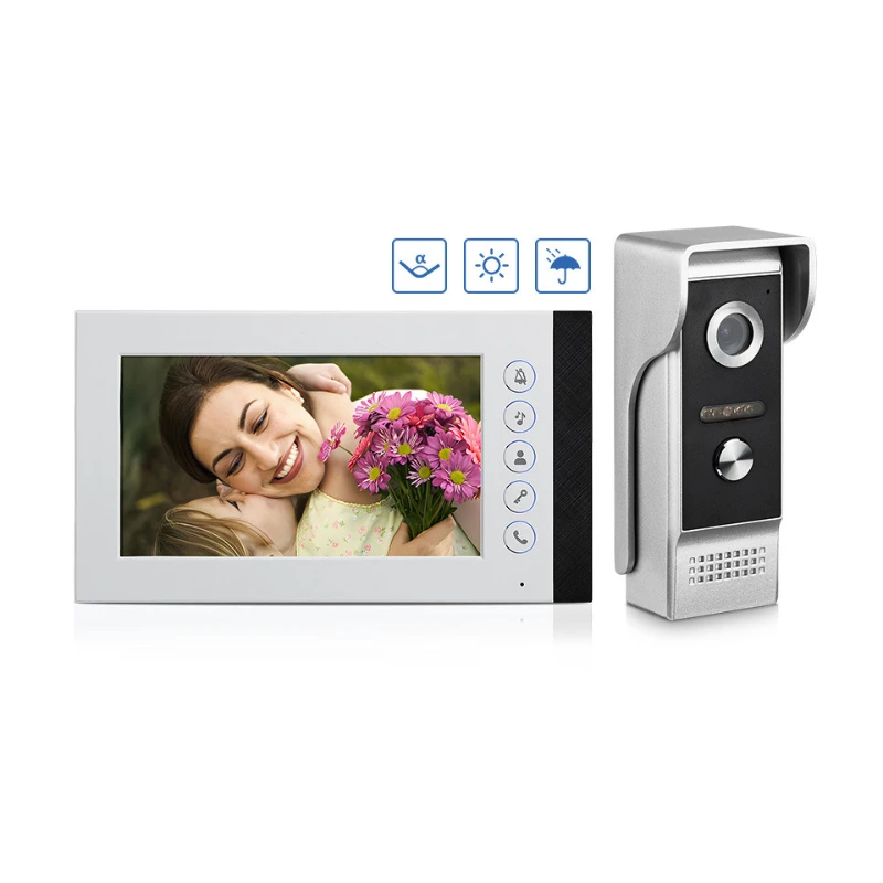 

7-Inch villa video intercom doorbell night vision rainproof smart video doorbell home doorbell