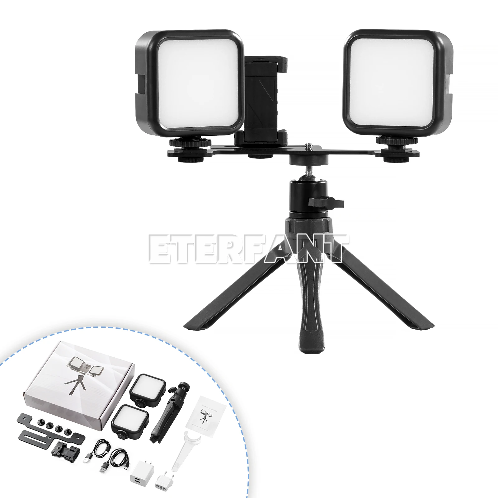 

ETERFANT Стоматологическая 7 Вт светодиодная вспышка для фотосъемки, оральный сотовый телефон, камера заполняющего света, инструмент 5 м, 3,7-4,2 В, 3000 К-7000 К