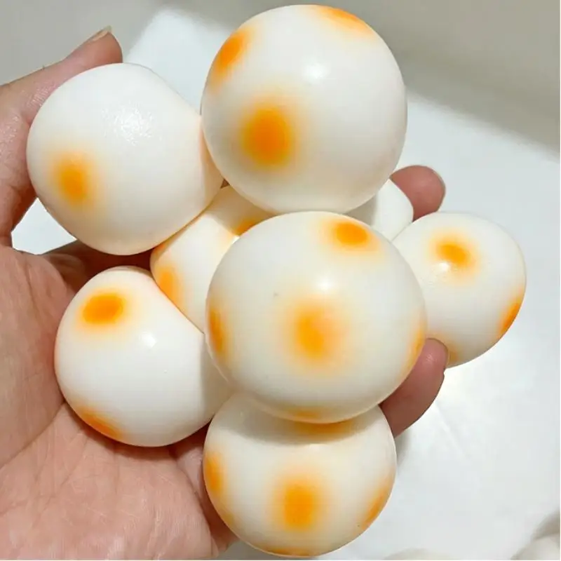 1Pcs Handmade Cute Squeeze Ball Toys 4cm Crispy Rice Cake Glitter Petal Stress Relief Fidget Toy For Antistress Stress-Relief