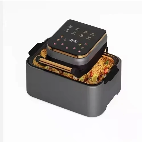 

Modern 12L Electric Square Digital Oven Air Fryer Baking Cooking for Commercial Home Hotel Use German French Glass US Plug