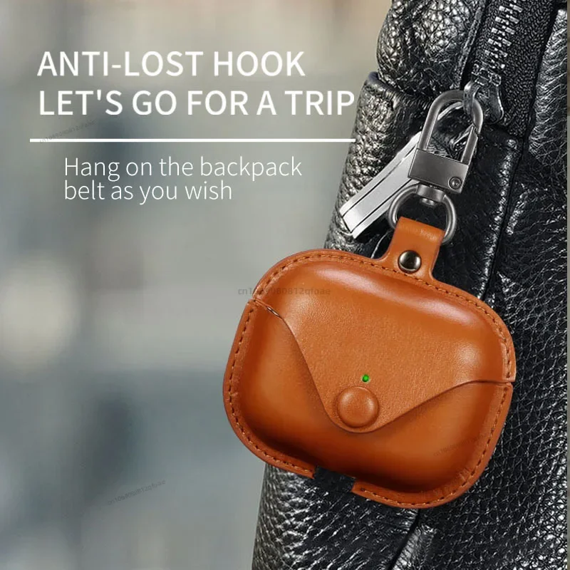 For Airpods Pro 2 Case Leather Business Earphone Case Headset Shell Headphone Cover For Apple Air Pod 3 Pro 2nd Generation 2024