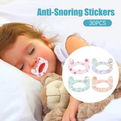 30 teile/schachtel Anti-Schnarch-Aufkleber für Kinder schlafen geschlossene Mund Aufkleber Atem korrektur Patch Shut-up Patch Orthese Tape