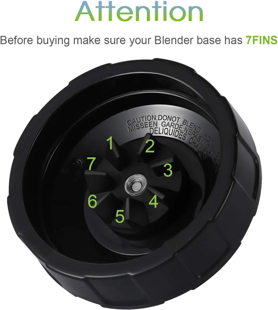 7 Fins Extractor Blades for Ninja Blender Replacement Parts with Washer Rubber for Nutri Ninja Auto IQ BL486 BL642 N102 BL682 image 6