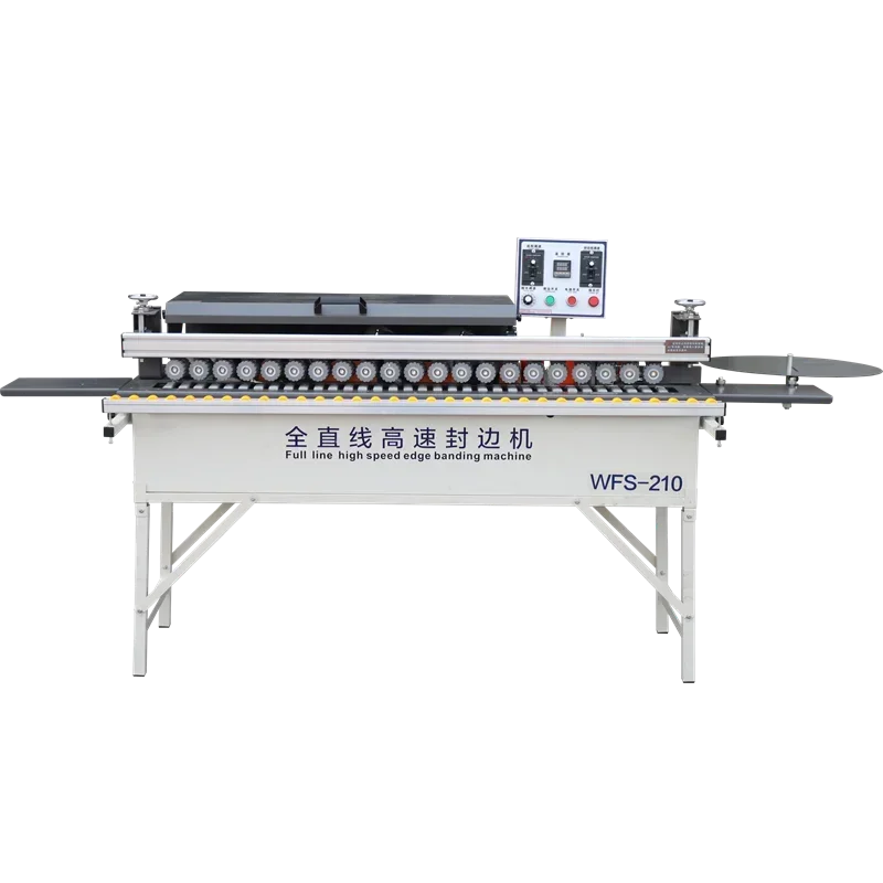 WFS210 Fully Linear High Speed Edge Banding Machine Automatic Trimming and Polishing 1200W Fully Automatic Edge Banding Machine