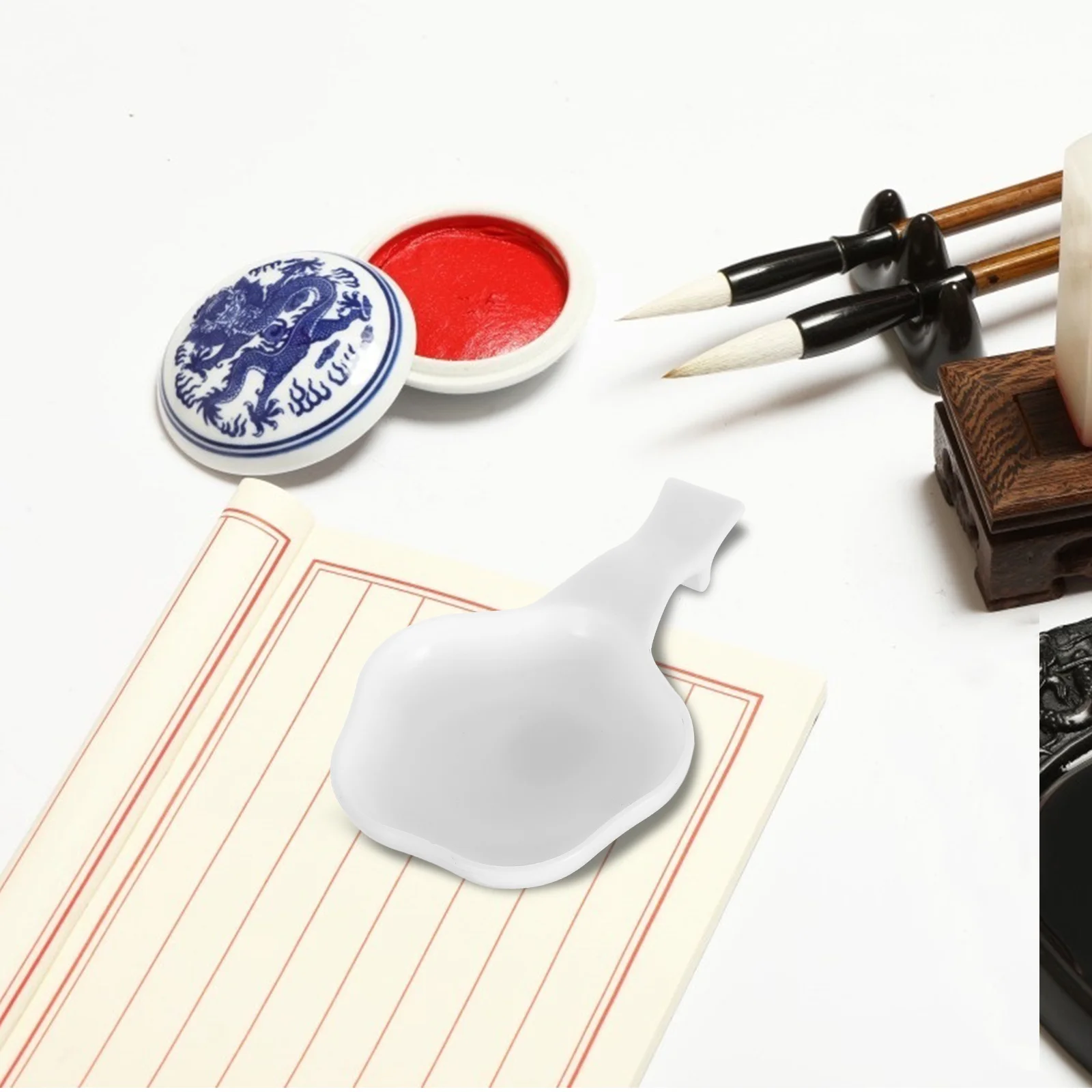 

20pcs Water Butterfly Pen Rest Plastic Ink Brush Washing Tray Multi-Functional Calligraphy Tool Painting Supply Creative