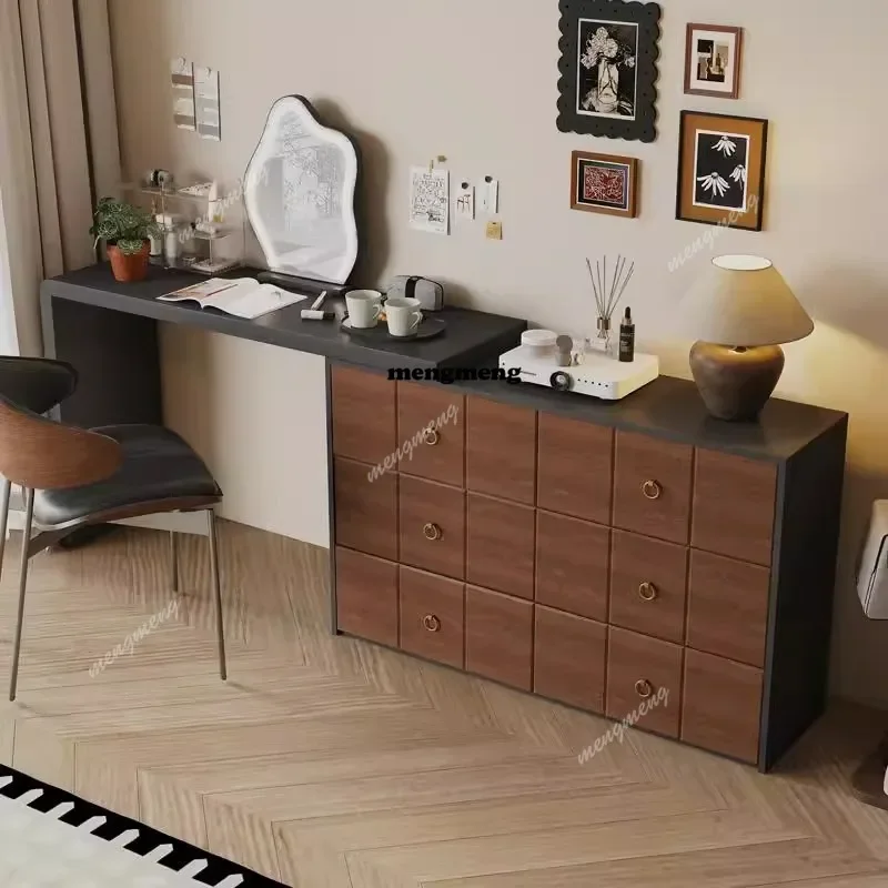 

High-end Chinese-style Makeup Vanities Bedroom Solid Wood Retro Storage Makeup Vanities Simple Modern Furniture Kaptafel JTM