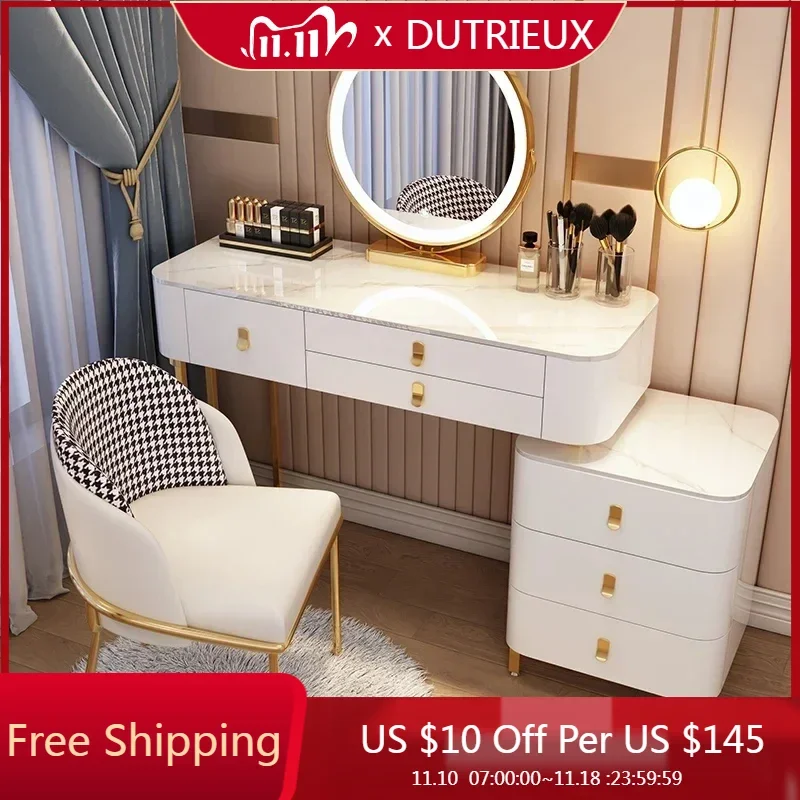 

Minimalist Container Dressing Table Mirrors Women Fashionable Comfortable Dresser Bedroom Drawers Tocador Maquillaje Furniture