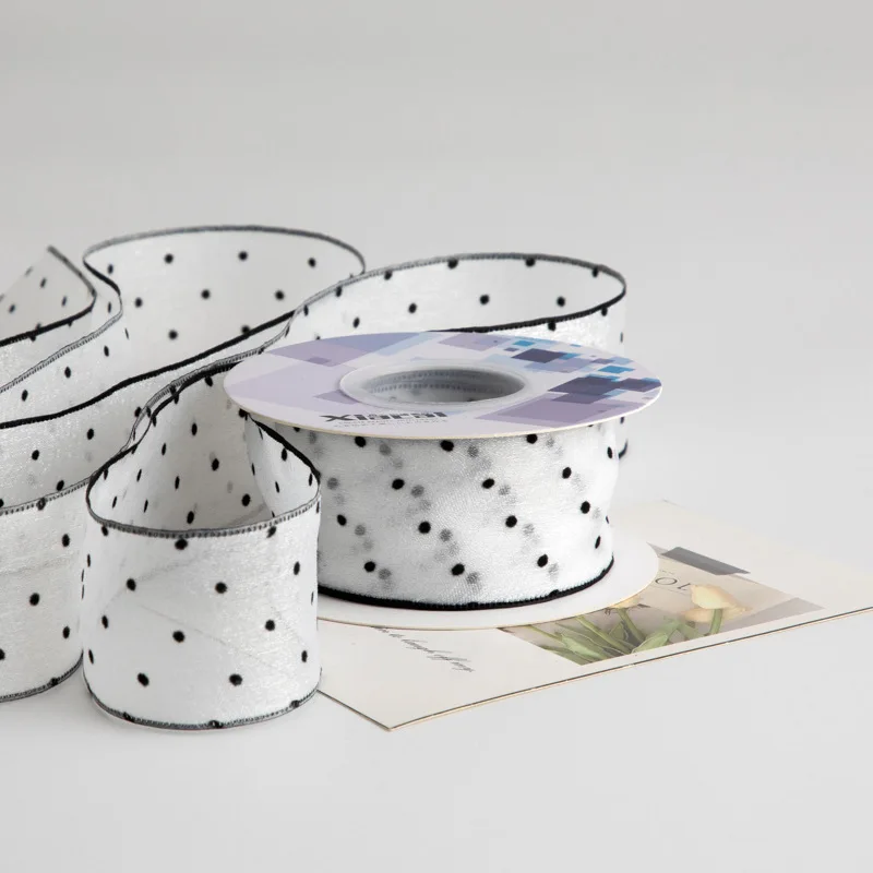 

Новые минималистичные заколки для волос, аксессуары для одежды, атласная лента, сделай сам, лента с бантом ручной работы, бархатная лента в горошек