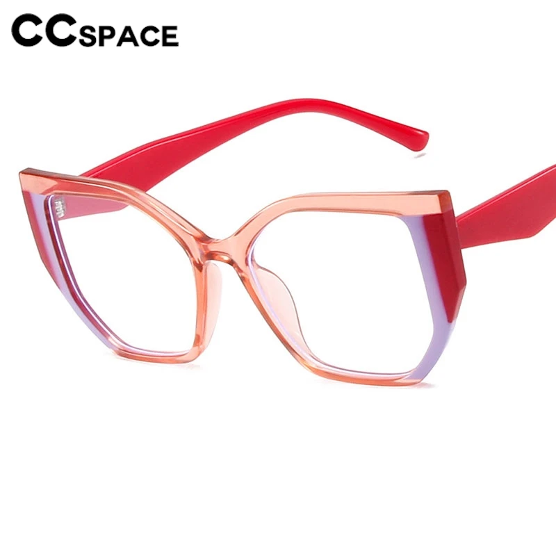 Montatura per occhiali quadrata Anti luce blu da donna montatura per occhiali trasparente TR90 Color block personalizzabile #301684