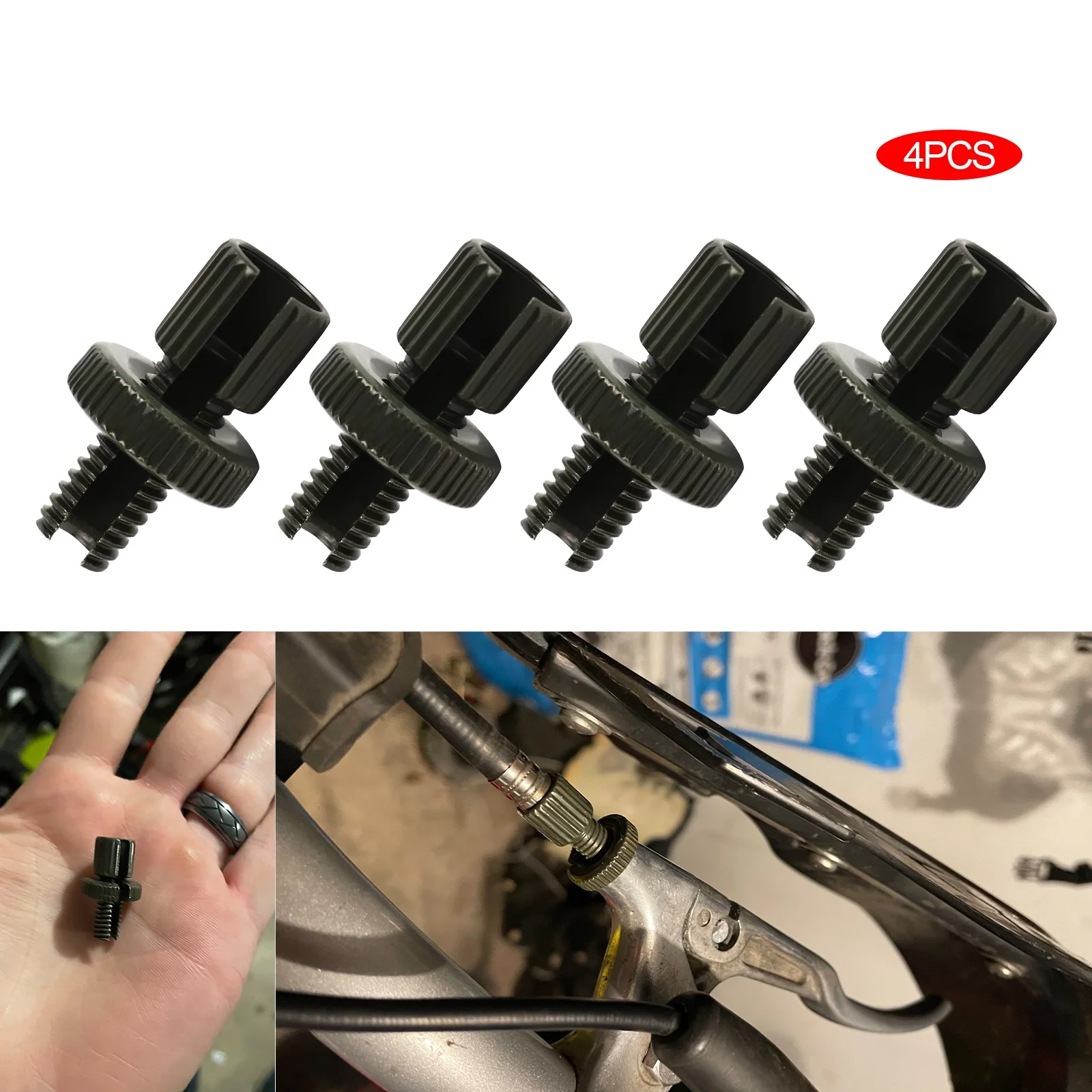 4pcs Universal 8mm M8 Clucth Brake Cable Adjuster Screw Nut Bolts for Honda Yamaha Kawasaki Suzuki Bicycle ATV Scooter Dirt Bike