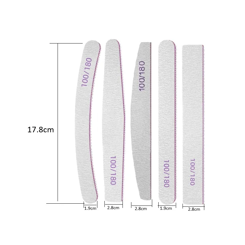 5pcs Nail files for manicure nail polish grinding strips for manicure file strips tools for shaping and rubbing nails