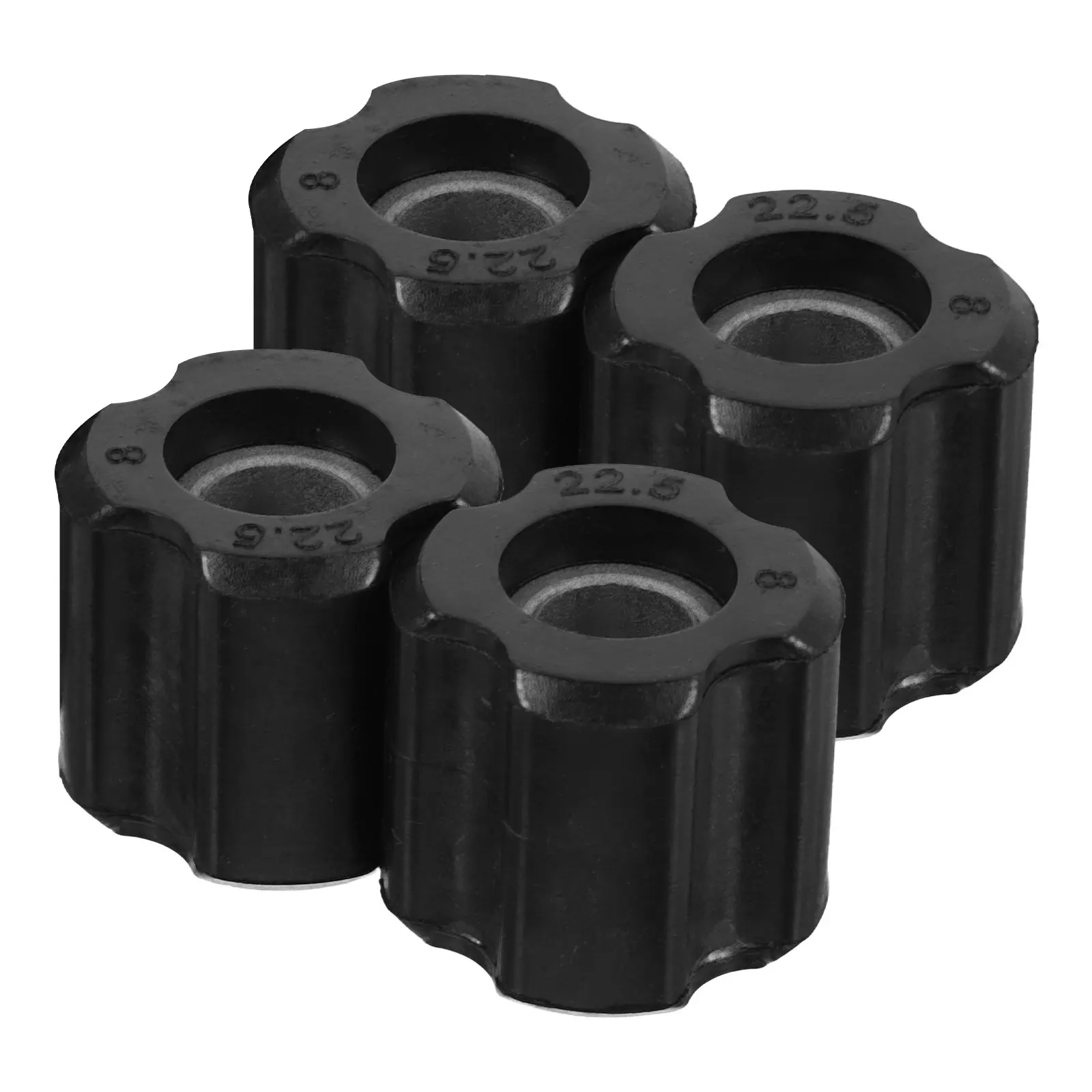 4Pcs Lawn Mower Tube Bearings Replacement Bushings Black Diameter 22.5mm for Grass Trimmer Shrubbery Trimmer Lawn Mower Front