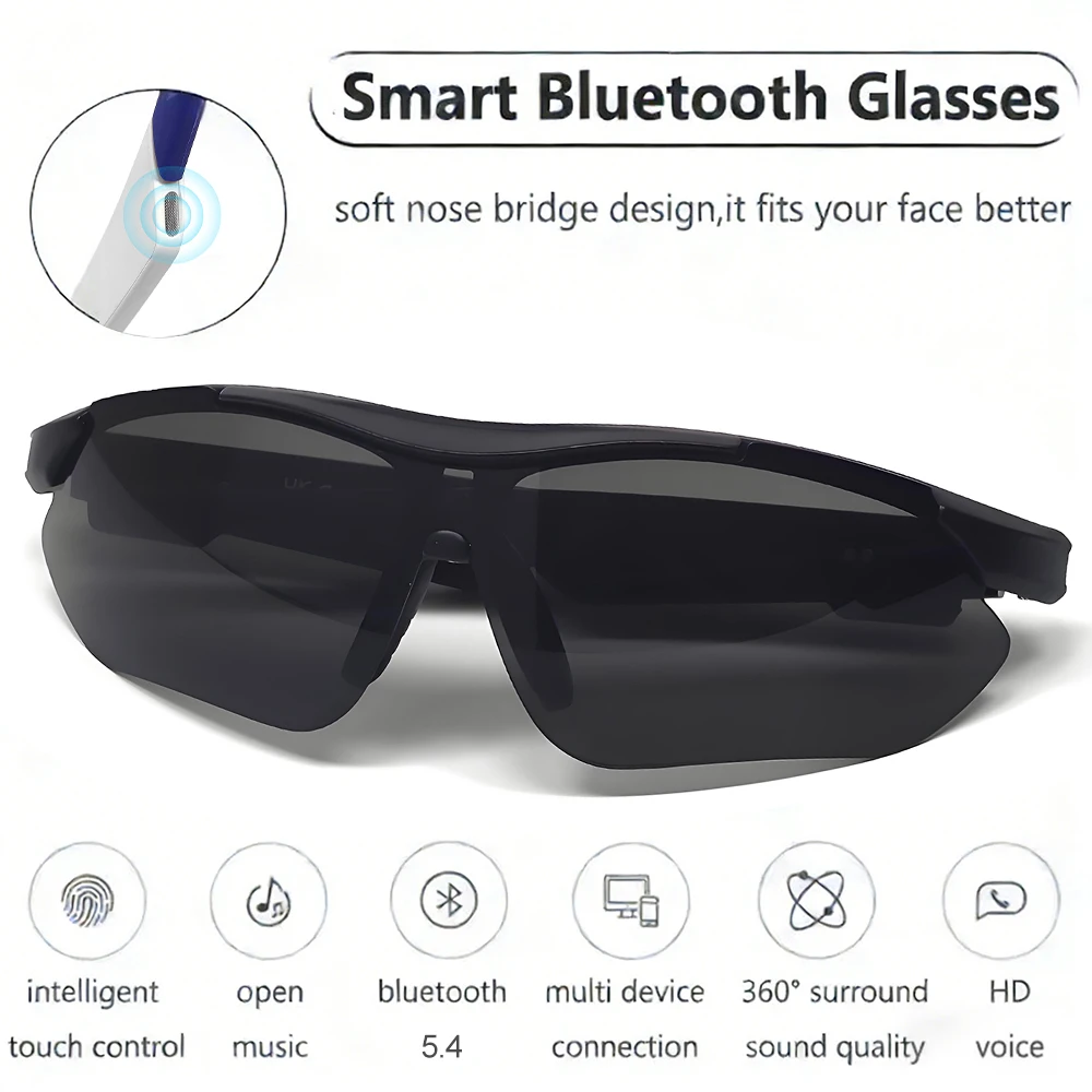

Cycling Bluetooth Smart Glasses Technology Audio Call Remote Headset Sunglasses Sports Driving Music Earbuds Headphones Eyewear