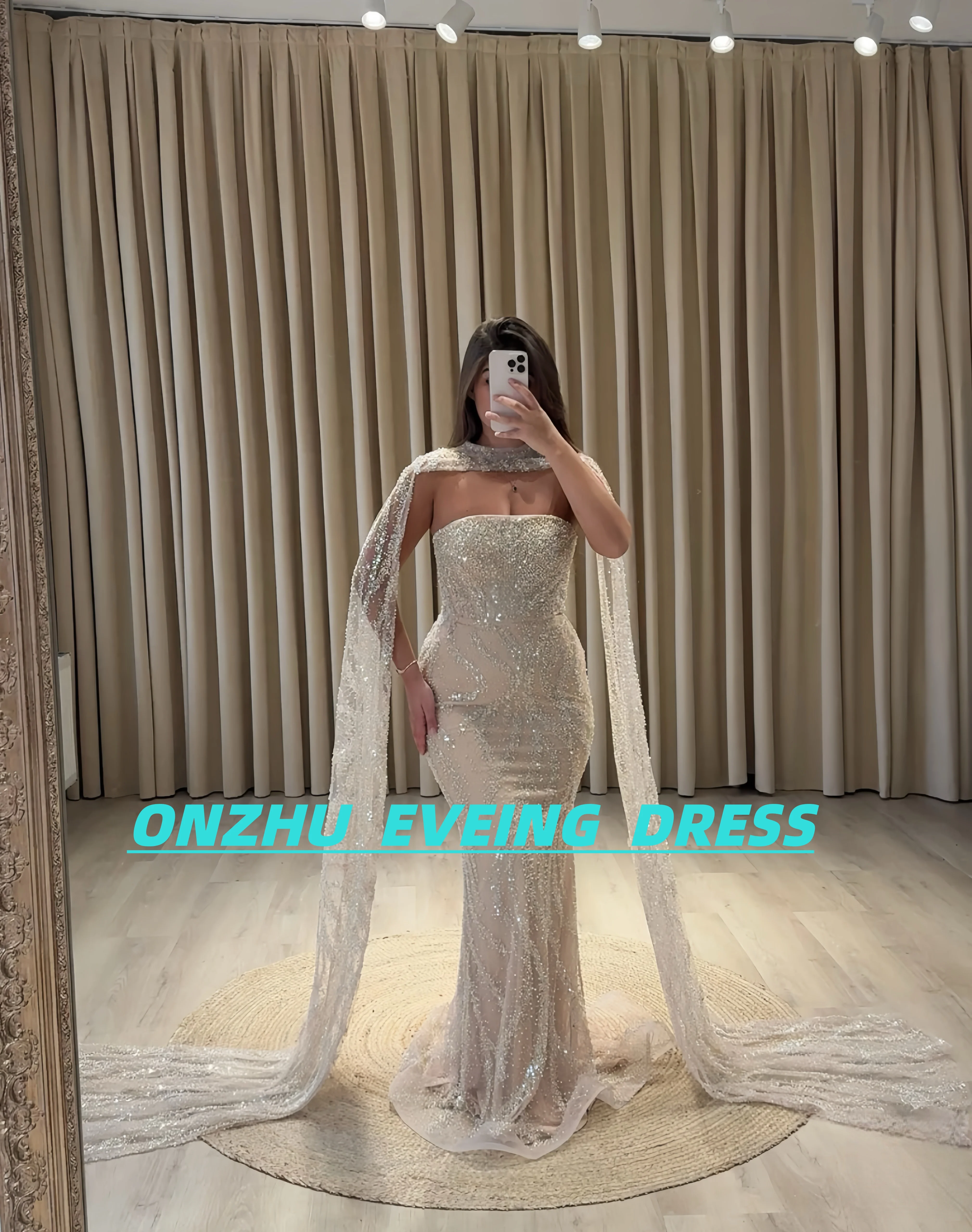 

Customized strapless sleeveless shawl Mermaid elegant women evening dress dresses for special occasions