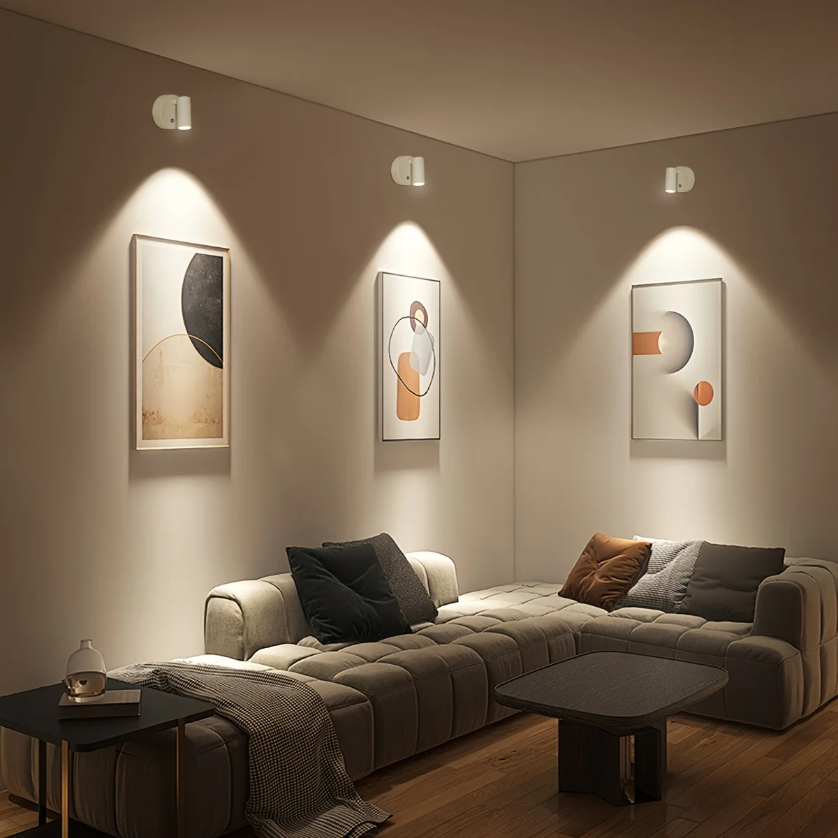 ไฟสปอตไลท์ LED อเนกประสงค์ 1/2 ชิ้น ปรับความสว่างได้ 3 สี - ระบบสัมผัส ติดตั้งง่าย