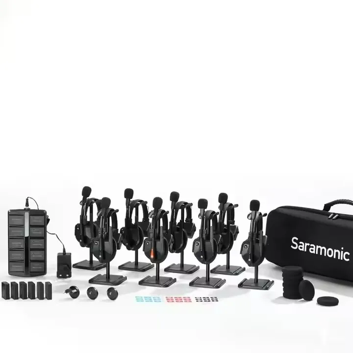 

Saramonic WiTalk9 WT9S Full-Duplex Wireless Headset Intercom System 500m Ran Team Communication 1 Master 8 Remote Walkie Talkie