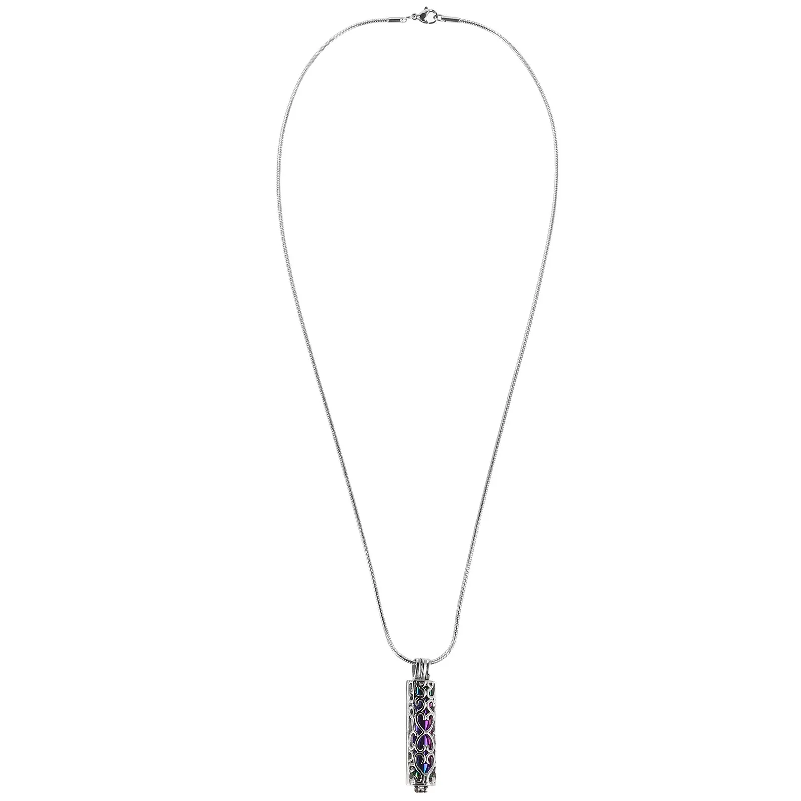 Ashes Jewelry Keepsake Necklace Cremation Pendants for Dog Urn Cylindrical Charm