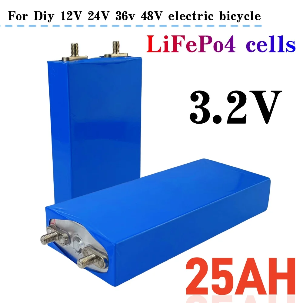 

3.2V 25000mAh LiFePO4 Battery Cell Lithium Iron Phosphate Deep Cycles for DIY 12V 24V 36V 48V UPS Solar Power 25Ah