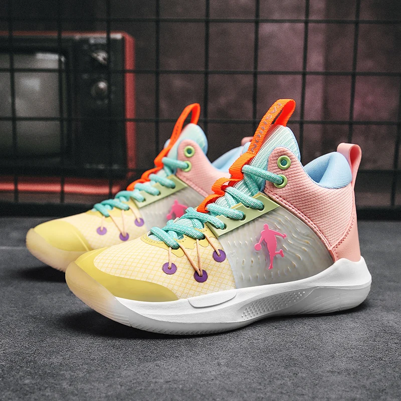 New Children Fashion Basketball Shoes Non-slip Unisex Girls Sport Anti-slippery Breathable Trainers Basket Lightweight Casual