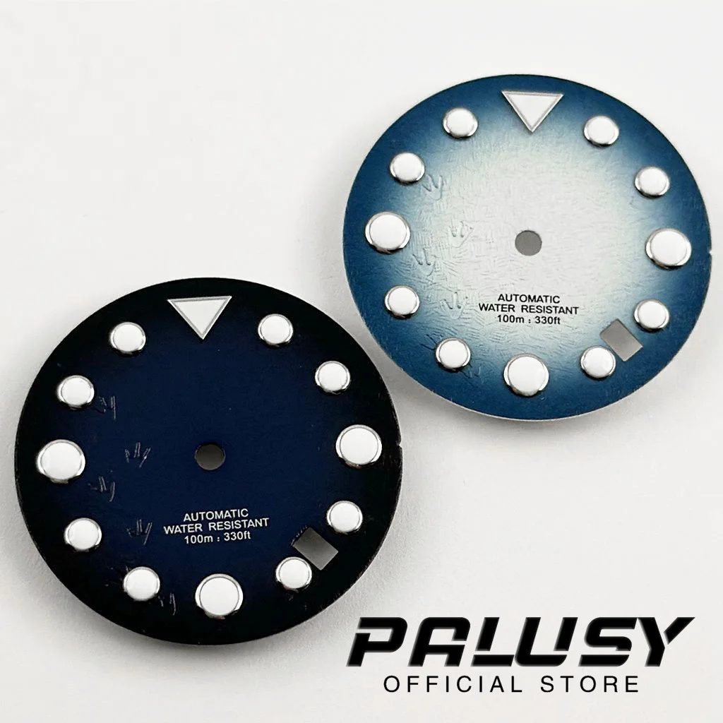 NH35 29MM Dial Blue Gradient Colour Green Luminous Dial Fits NH35 Movements 3.0,3.8 O'clock Watch Faces