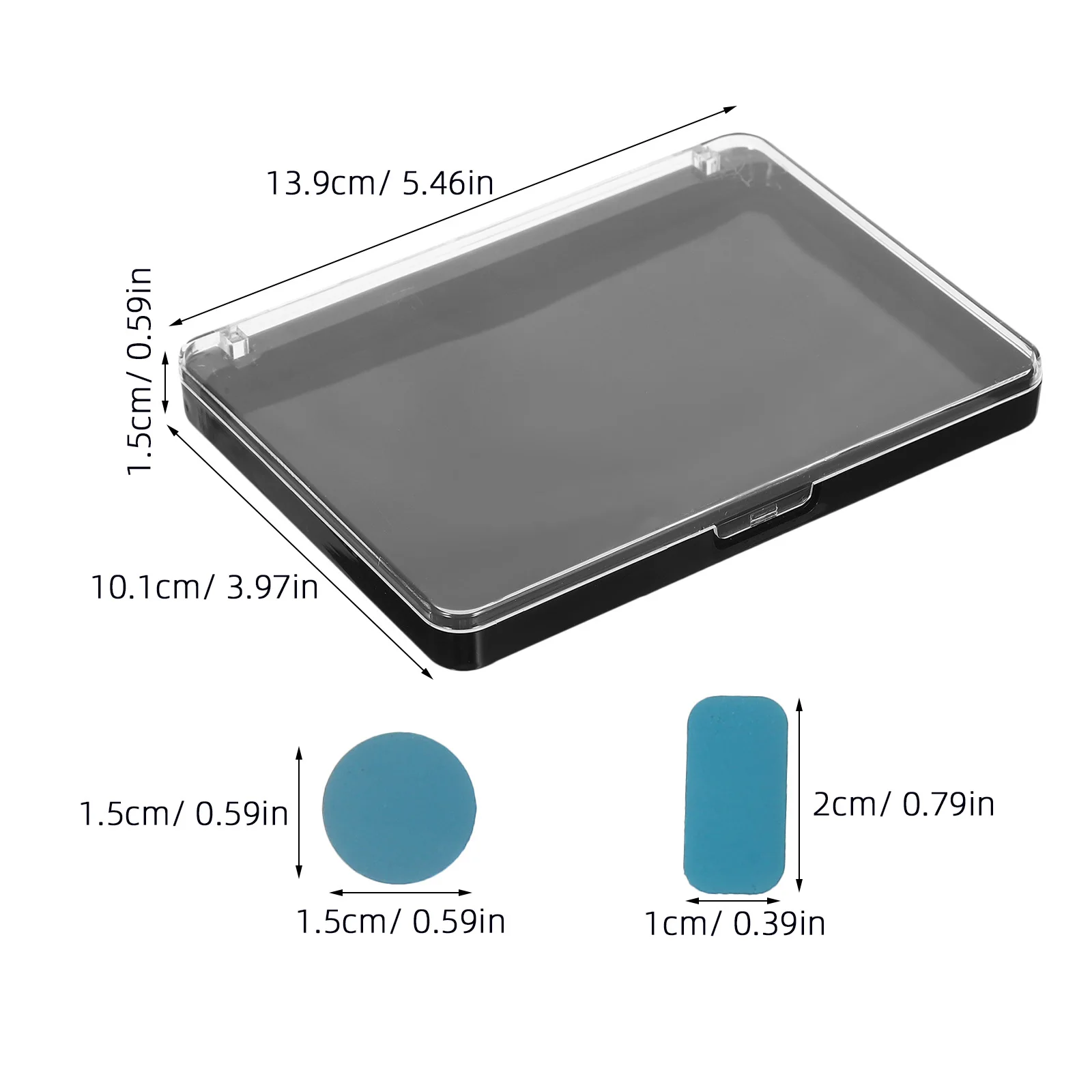 2 stücke Leere Make-Up-Palette Kunststoff Organizer Für Lidschatten Lippenstift Erröten Pulver Reise Kompakte Transparente Deckel Make-Up