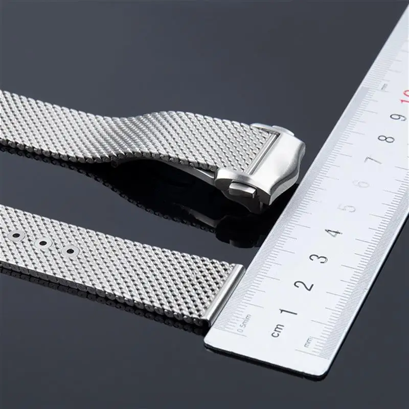 TINTAG Titanium steel 20mm Chain Strap For Omega 007 Seamaster Diver 300 Watch Band Replace Milanese Stainless Bracelet