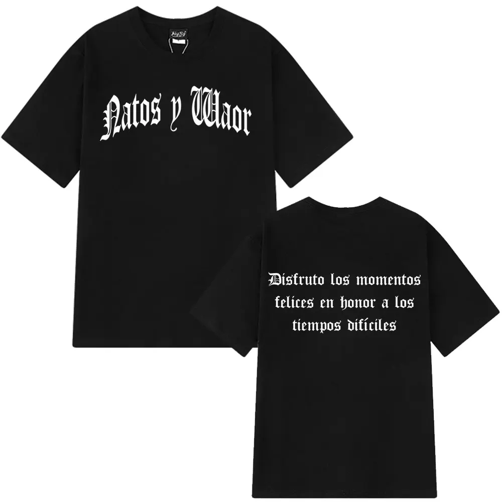 

Rapper NATOS WAOR Harajuku T Shirts Fashion Hip Hop T-shirts Men Women Cotton Oversized Loose Short Sleeve T-shirt Hot Sale 2025