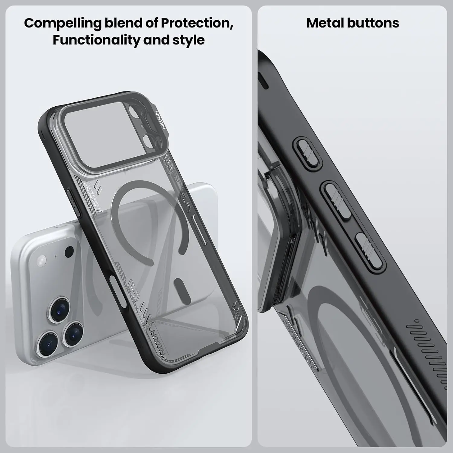 حافظة Nillkin المغناطيسية لهاتف iPhone 17 Pro Max، حماية كاملة للكاميرا، مادة شفافة غير صفراء قابلة للتحلل الحيوي #5