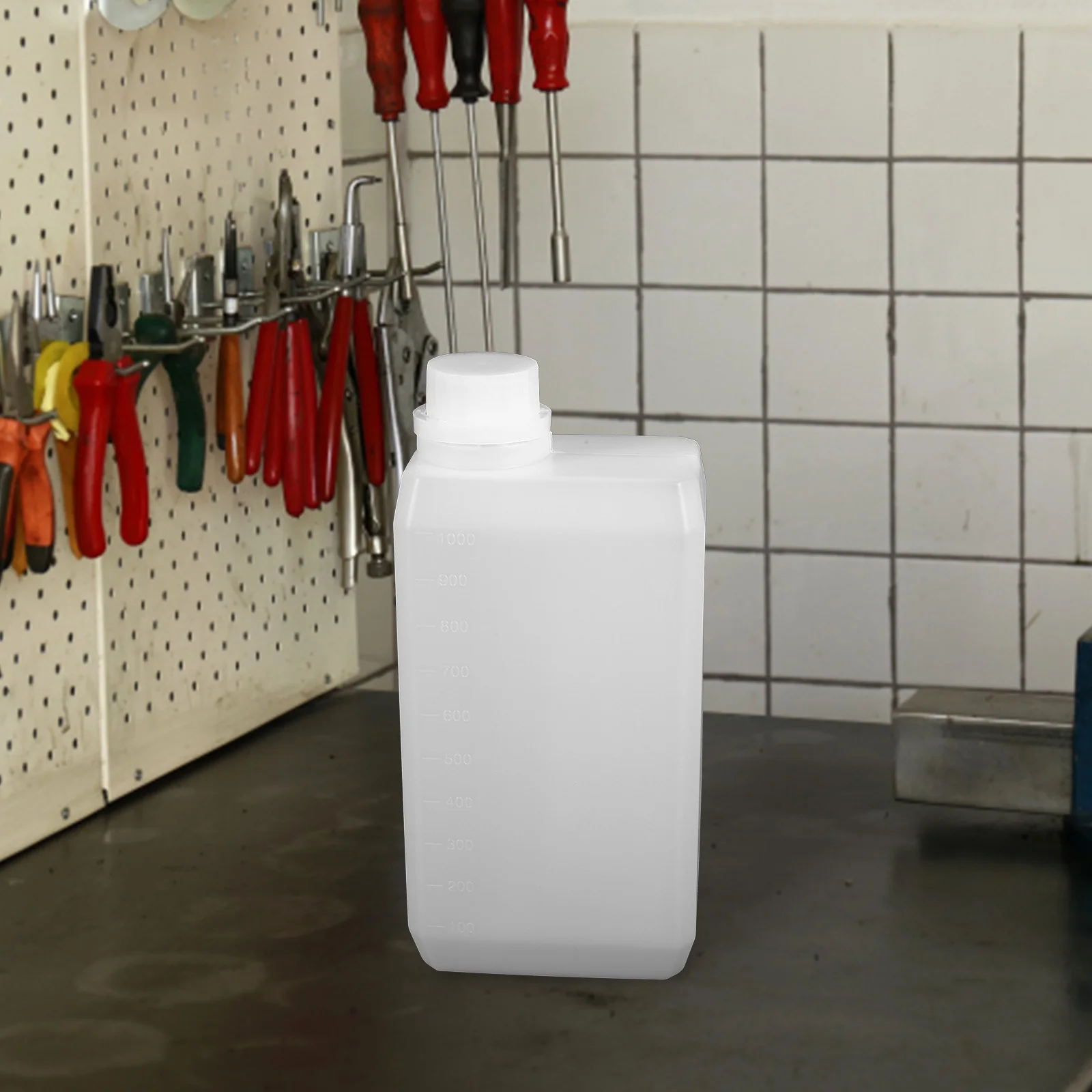 

1L Food With Caps Bottle Plastic Bottles For Liquids HDPE Side Mouth Oil Container Reusable Plastic Bottles Caps Storage Samples