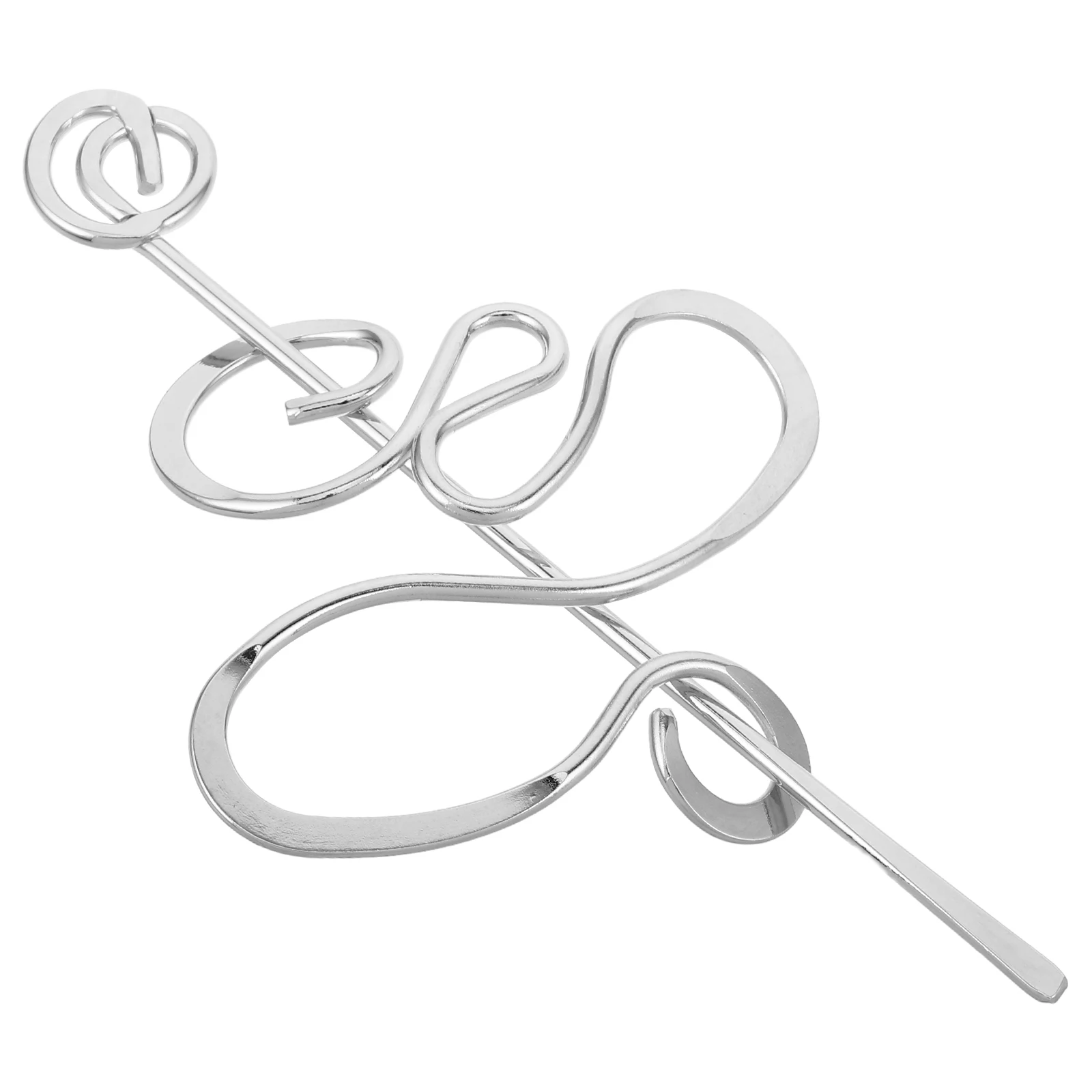 

Metal Hairpin Women Silver Decorative Irregular Large Design Durable Copper DIY Accessory Versatile Use Occasions