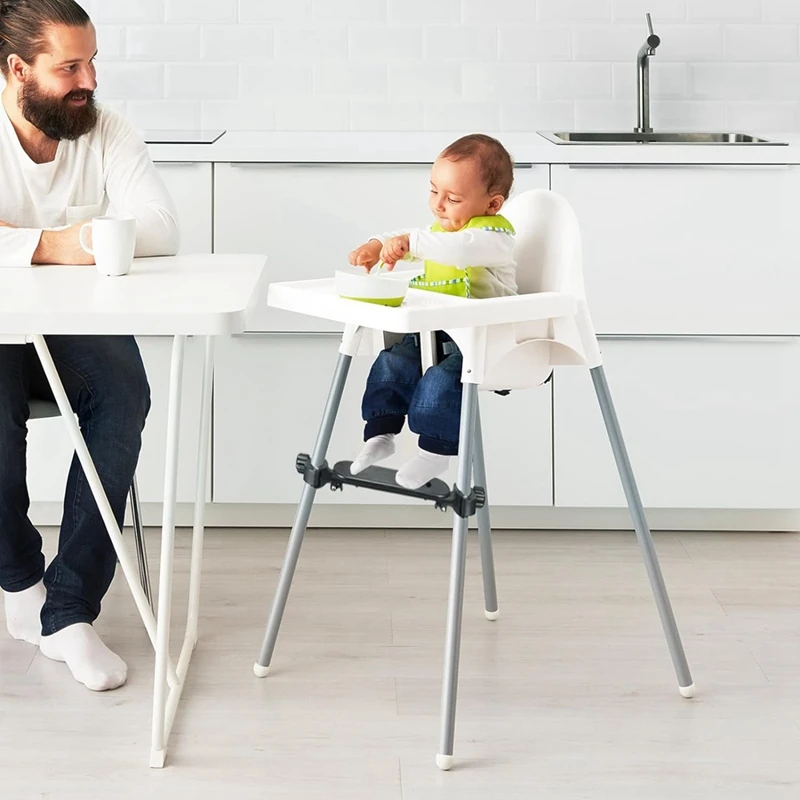 High Chair Footrest Non-Slip High Chair Foot Rest Height Adjustable Highchair Footrest Polypropylene Footstool