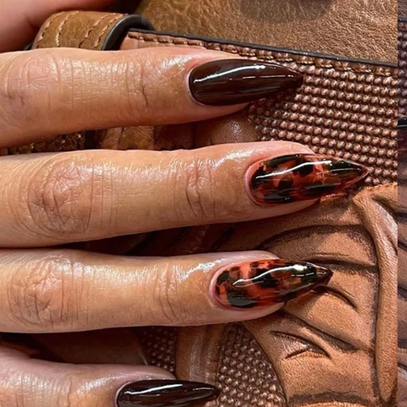 

Salon Level Press On Nails | Sweet Edgy Styles Minimalist Almond Shape Reusable Easy Home Application Euro Bestseller