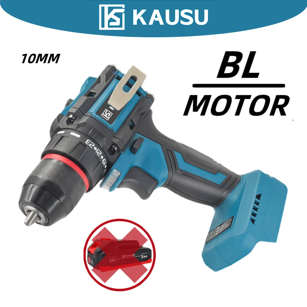 

Бесщеточная аккумуляторная электрическая дрель 10 мм, 23 + 1 крутящий момент, 2-скоростной металлический патрон, ледяная дрель, домашний электроинструмент «сделай сам», для батареи Makita 18 В