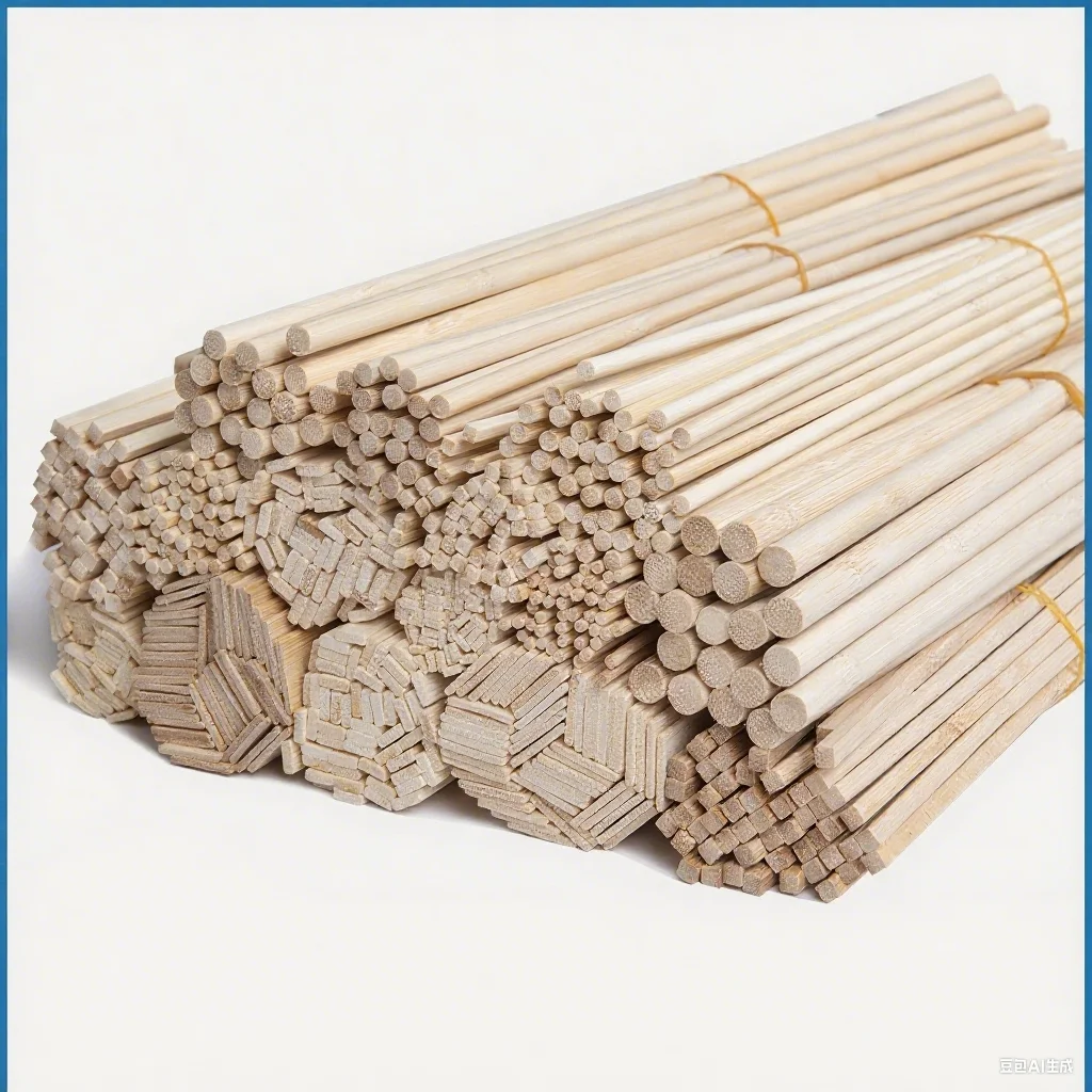 DIY Craft Sticks Bundle ไม้ไม้ไผ่ Sticks สําหรับ Mini House สะพานชุดอาคารอิฐการศึกษาของเล่นก่อสร้างของขวัญ