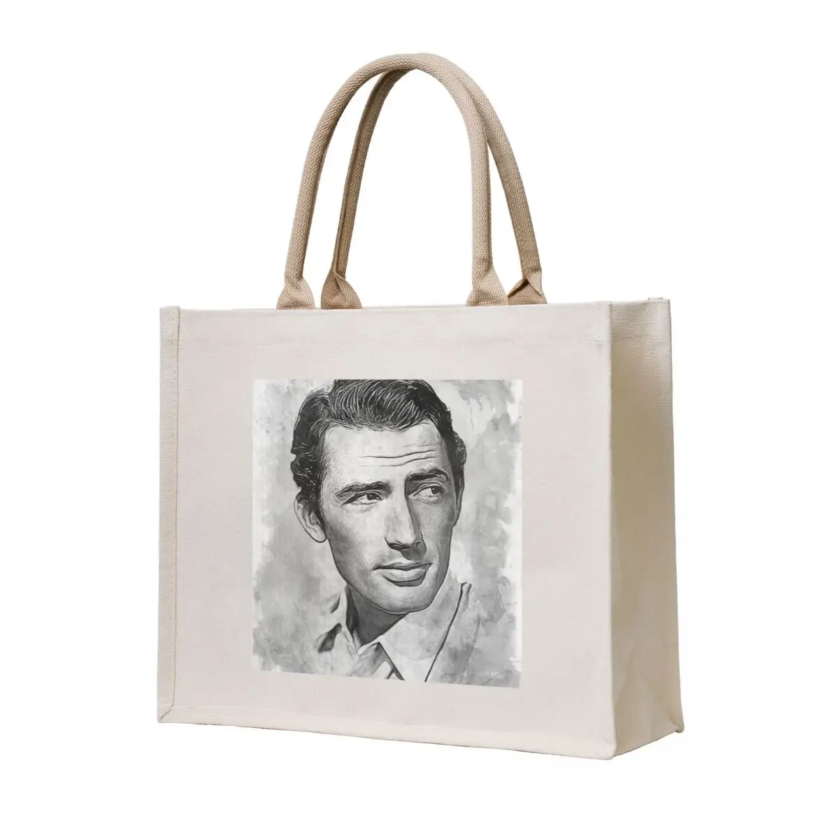 

Gregory Peck Art - watercolor bw - D30 Tote Bag Big bag women Women's beach bags Portable shopping bag Canvas stote