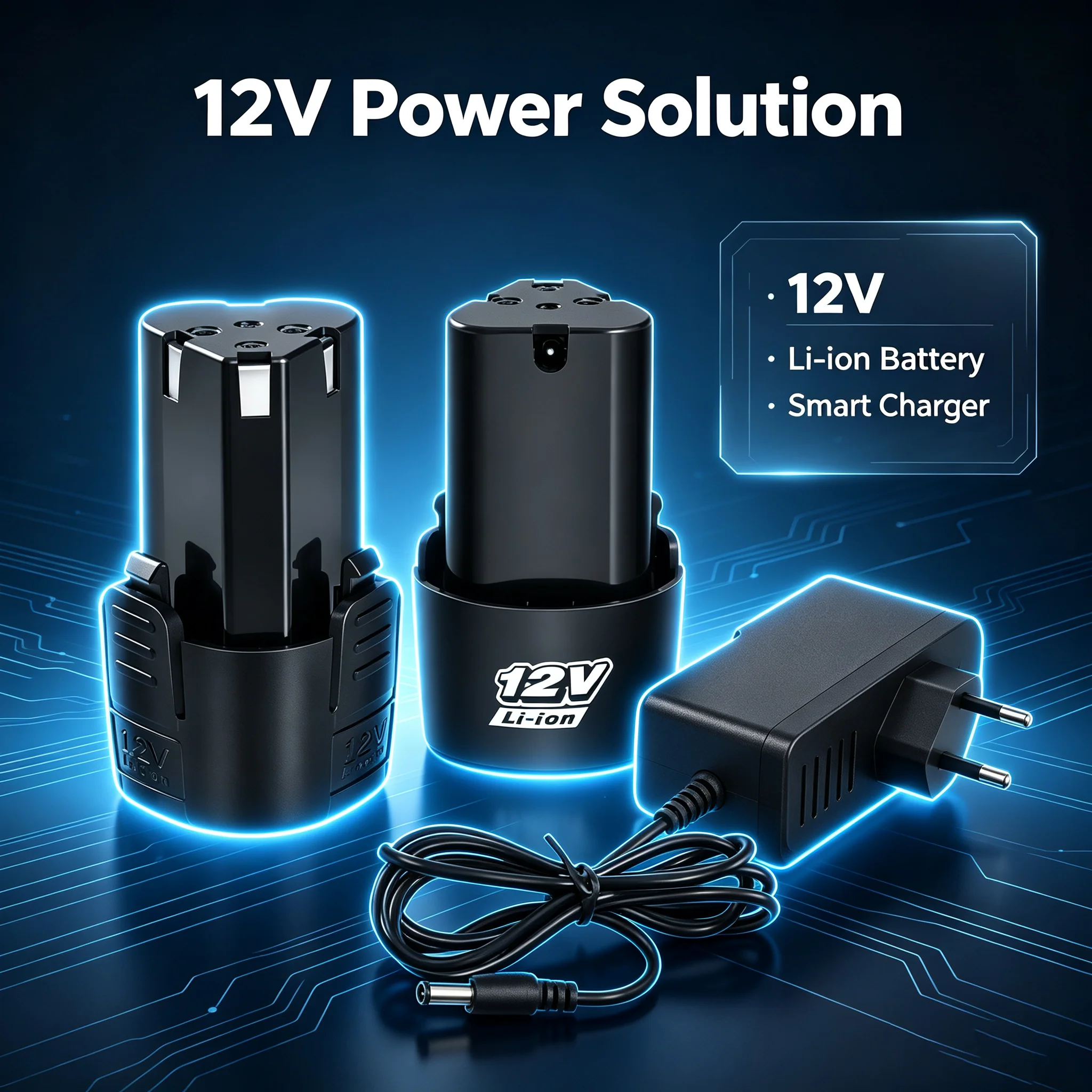 Image of 12V 4000mAh Hochleistungs-Lithium-Ionen-Akku, universeller Ersatzakku für Elektrowerkzeuge, für Elektroschrauber, Akku-Bohrschrauber, Mini-Winkelschleifer