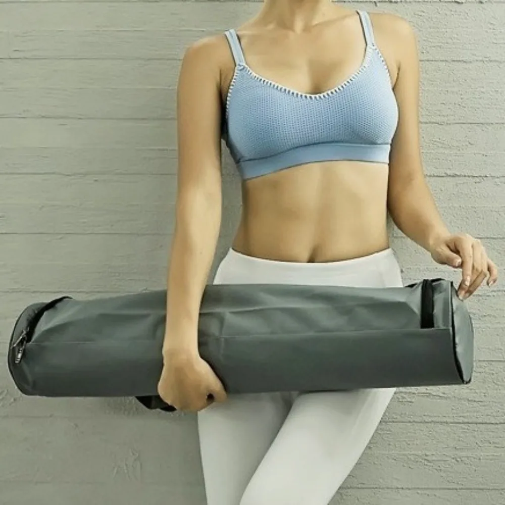 Thickened Yoga Mat Bag Folding Double Zipper Pilates Mat Backpack Carrier Pouch Adjustable Strap Sports Pad Cover Dance