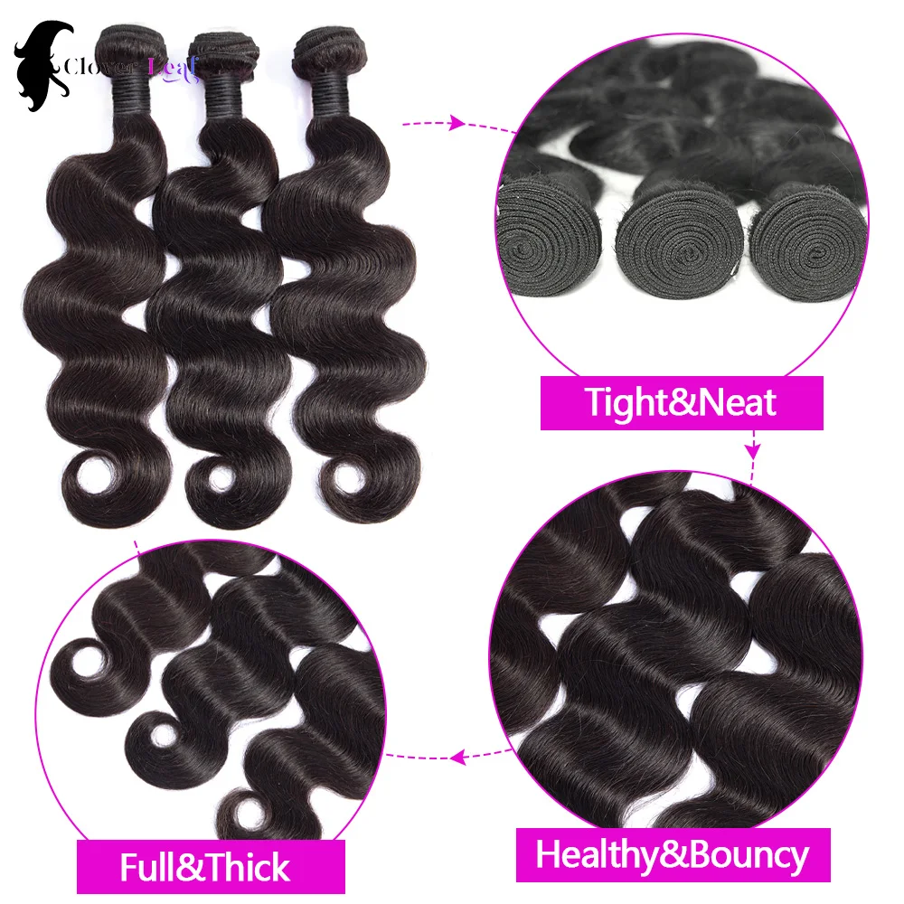 Extensiones de cabello humano ondulado de 24 pulgadas, 100% cabello humano brasileño sin procesar, 1/3/4 mechones para mujeres, mechones gruesos 10A, entrega en 3 días