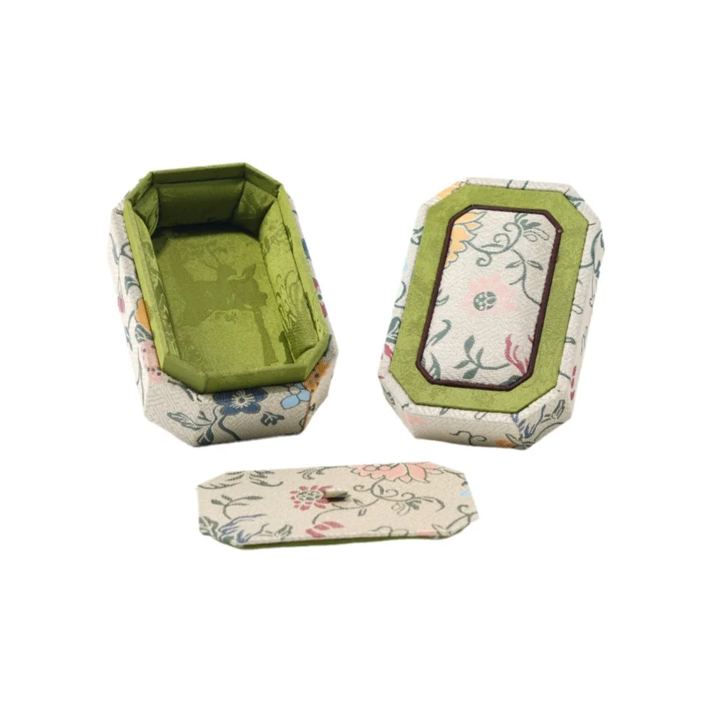 Fabric Brocade Jewelry Box Multiple Colors Hard Shell Bangle Storage Box Chinese Style Wear-Resistant Bracelet Gift Box
