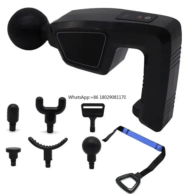 Massage Gun Body Massage Gun with Belt for Neck and Back Deep Tissue,  2-in-1 Lateral & Percussion Handheld Massager